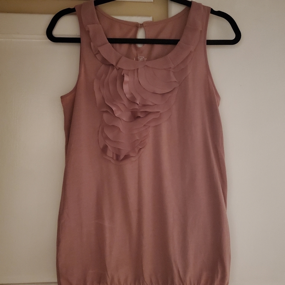 Ann Taylor Loft Women's Soft Ruffled Tank Top